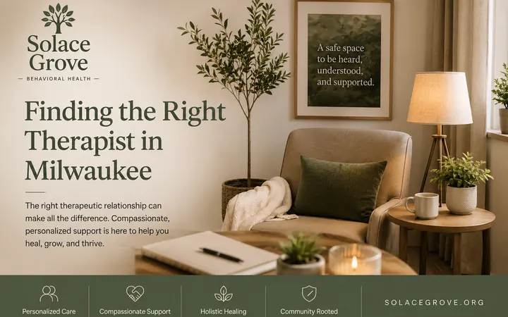 A welcoming therapy space representing individual counseling in Milwaukee